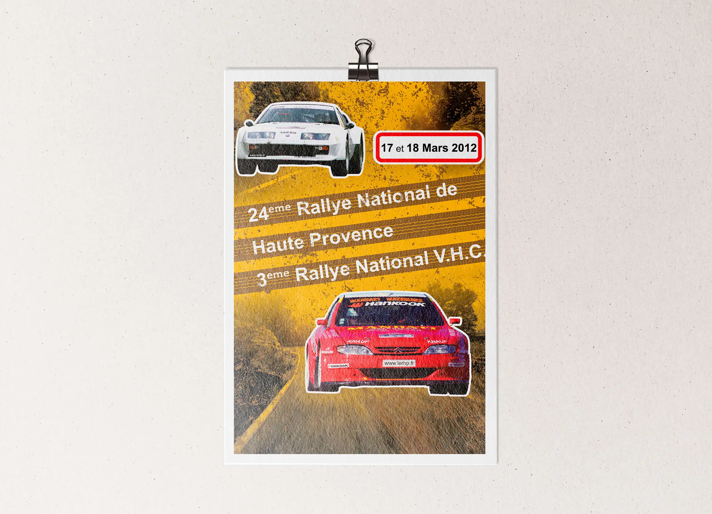 Maquette et Impression d'affiches pour le Rallye National de Haute Provence 2012
